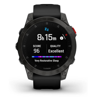 Смарт-годинник Garmin Epix 2 Sapphire Black/Titanium DLC with Black Band (010-02582-18)