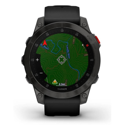 Смарт-годинник Garmin Epix 2 Sapphire Black/Titanium DLC with Black Band (010-02582-18)