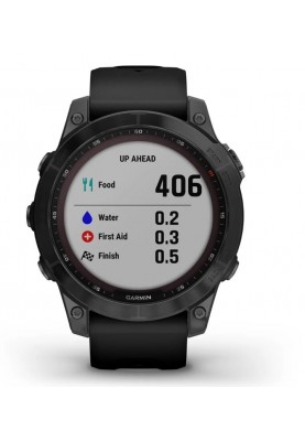 Смарт-годинник Garmin Fenix 7 Sapphire Solar Black DLC Titanium with Black Band (010-02540-47)