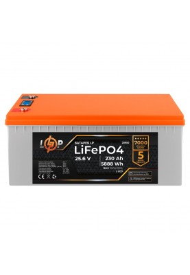 Акумуляторна батарея LogicPower 24V 230 AH (5888Wh) для ДБЖ з LCD (BMS 200A/100A) LiFePO4