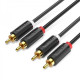 Кабель Vention 2хRCA - 2хRCA (M/M), 3 м, Black (BCMBI)