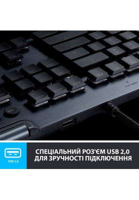 Клавiатура Logitech G815 Gaming Mechanical GL Tactile RGB Black (920-008992)