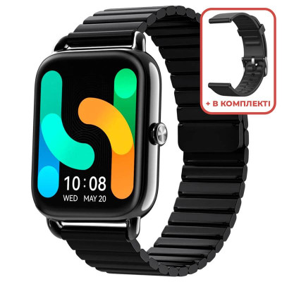 Смарт-годинник Haylou RS4 Plus LS11 Black with Magnetic Strap