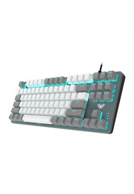 Клавіатура Aula Mechanical F3287 White/Grey keycap KRGD blue (6948391240688)