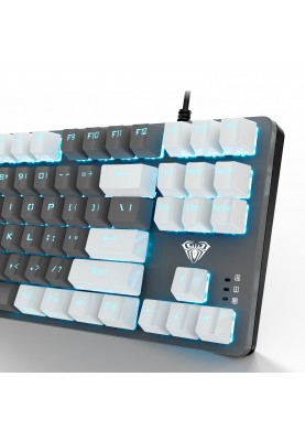 Клавіатура Aula Mechanical F3287 Grey/White keycap KRGD blue (6948391240954)