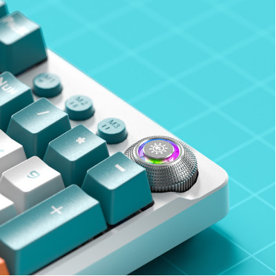 Клавіатура Aula Mechanical F2088 PRO White/Blue, plus 9 Orange keys KRGD blue (6948391234908)