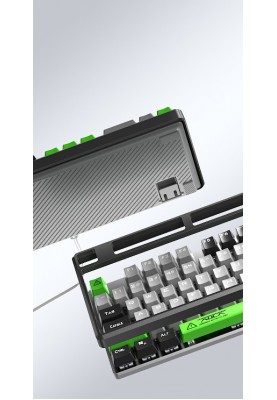 Клавіатура Aula Mechanical F2088 PRO Black/Gray, plus 9 Green keys KRGD blue (6948391234892)