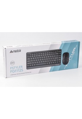 Комплект (клавіатура, мишка) бездротовий A4Tech FG1112S Black USB