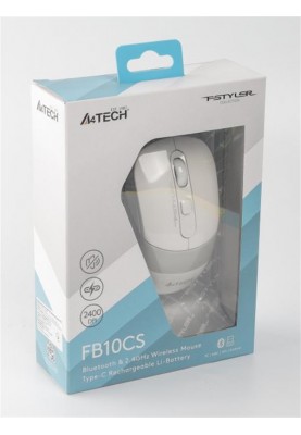 Миша бездротова A4Tech Fstyler FB10CS Grayish White USB