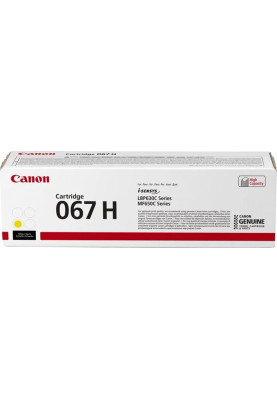 Картридж Canon 067H MF651Cw/MF655Cdw/MF657Cdw/LBP631Cw/LBP633Cdw Yellow (5103C002)