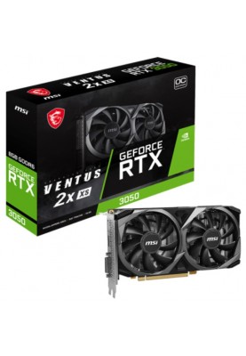 Відеокарта GF RTX 3050 8GB GDDR6 Ventus 2X XS MSI (GeForce RTX 3050 VENTUS 2X XS 8G)