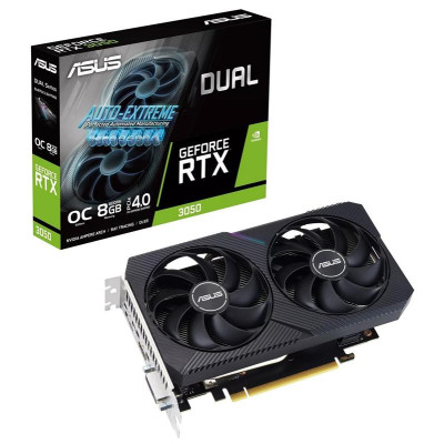 Відеокарта GF RTX 3050 8GB GDDR6 Dual OC V2 Asus (DUAL-RTX3050-O8G-V2)