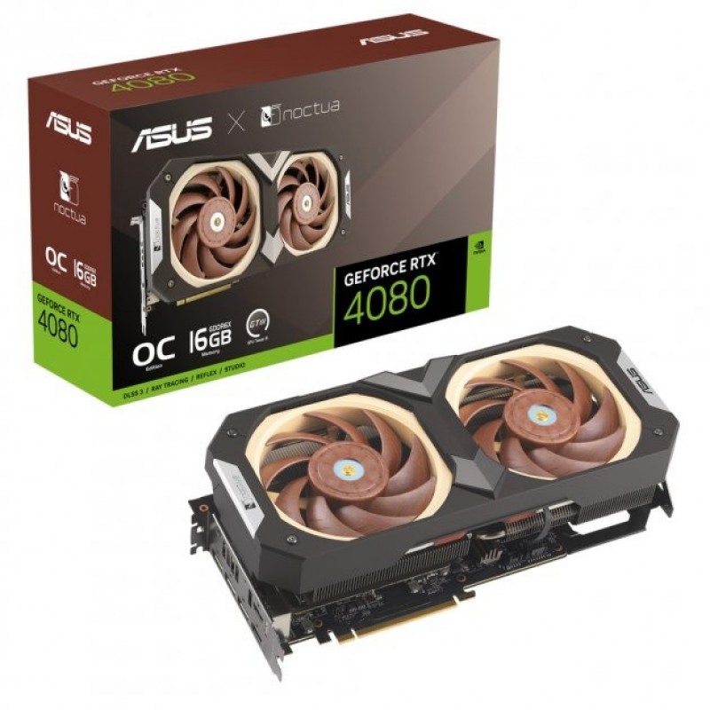 Відеокарта GF RTX 4080 16GB GDDR6X Noctua OC Asus (RTX4080-O16G-NOCTUA)