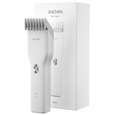Машинка для стрижки Xiaomi Enchen Boost White Set + Пеньюар і ножниці