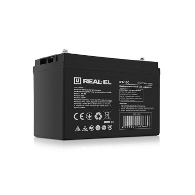 Акумуляторна батарея REAL-EL 12V 100AH (EL122200001) AGM