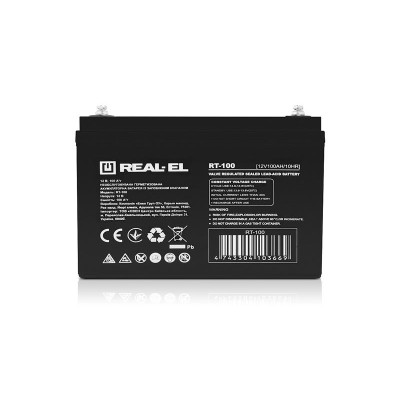 Акумуляторна батарея REAL-EL 12V 100AH (EL122200001) AGM