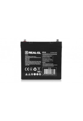 Акумуляторна батарея REAL-EL 12V 55AH (EL122220002) AGM