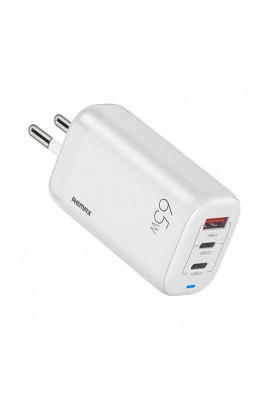 Мережевий зарядний пристрій Remax Ligil Series 65W PD + QC Fast Charger White (RP-U55)