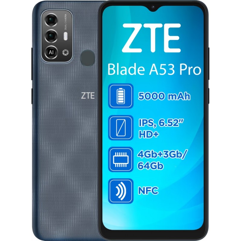 Смартфон ZTE Blade A53 Pro 4/64GB Dual Sim Blue