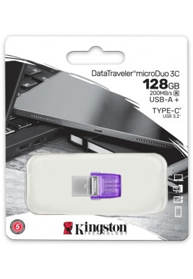 Флеш-накопичувач USB3.2 128GB Type-C Kingston DataTraveler microDuo 3C (DTDUO3CG3/128GB)