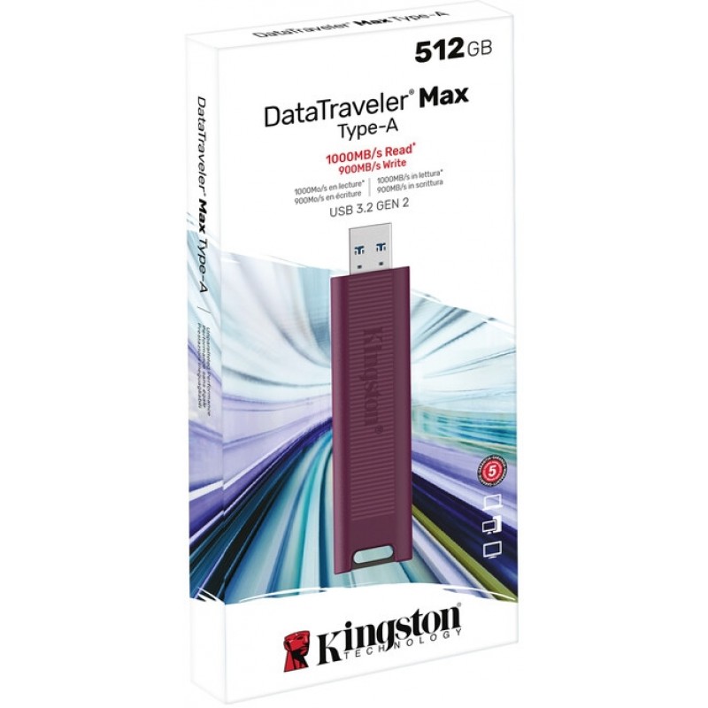 Флеш-накопичувач USB3.2 512GB Kingston DataTraveler Max Red (DTMAXA/512GB)