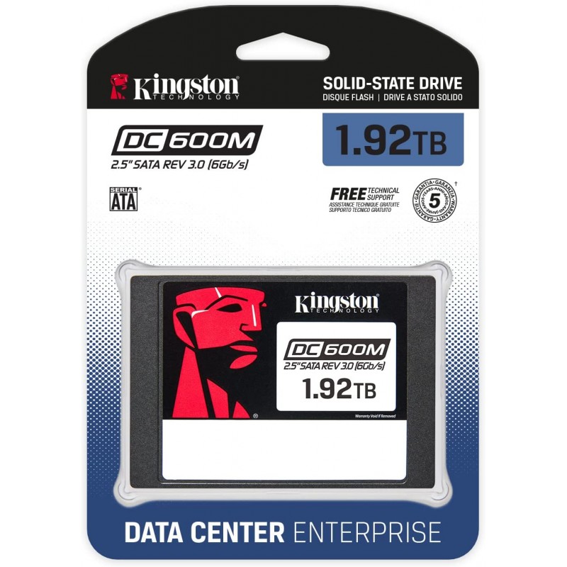 Накопичувач SSD 1.9TB Kingston SSD DC600M 2.5" SATAIII 3D TLC (SEDC600M/1920G)