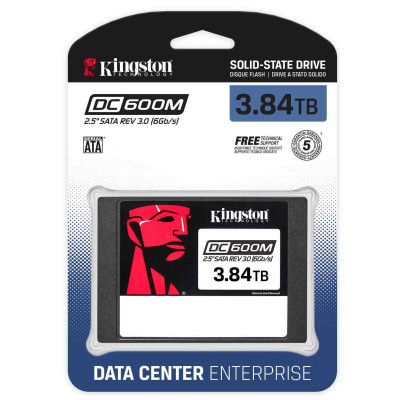 Накопичувач SSD  3.84TB Kingston SSD DC600M 2.5" SATAIII 3D TLC (SEDC600M/3840G)