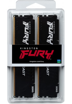 Модуль пам`яті DDR5 2x16GB/4800 Kingston Fury Beast Black (KF548C38BBK2-32)