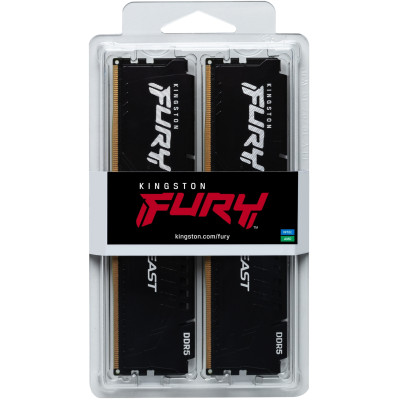 Модуль пам`яті DDR5 2x16GB/4800 Kingston Fury Beast Black (KF548C38BBK2-32)
