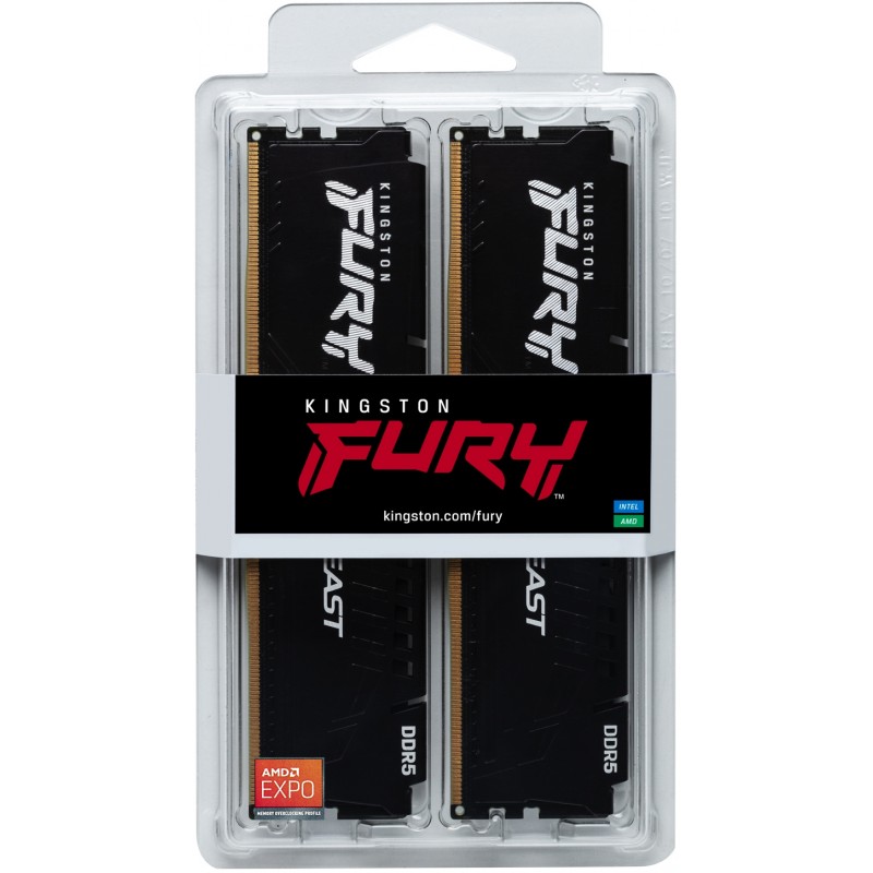 Модуль пам`яті DDR5 2x16GB/6000 Kingston Fury Beast Black (KF560C36BBEK2-32)