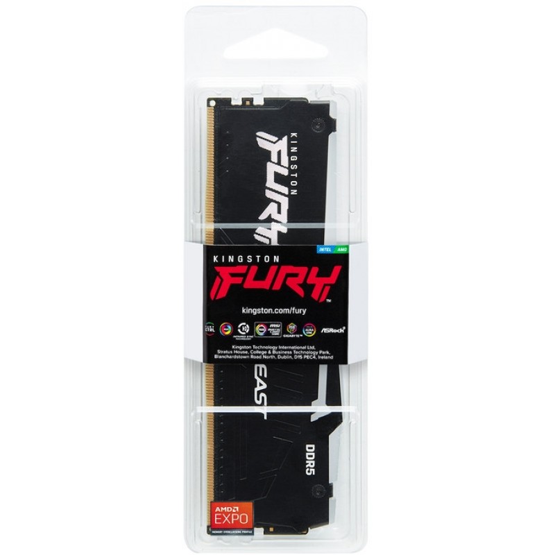 Модуль пам`яті DDR5 16GB/6000 Kingston Fury Beast RGB Black (KF560C36BBEA-16)