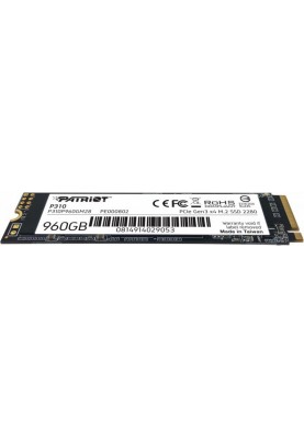 Накопичувач SSD  960GB Patriot P310 M.2 2280 PCIe NVMe 3.0 x4 TLC (P310P960GM28)