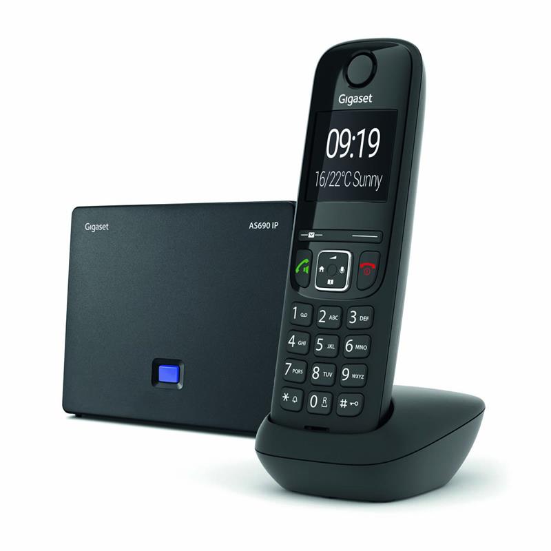 Радiотелефон DECT Gigaset AS690 IP Black (S30852H2813S301)