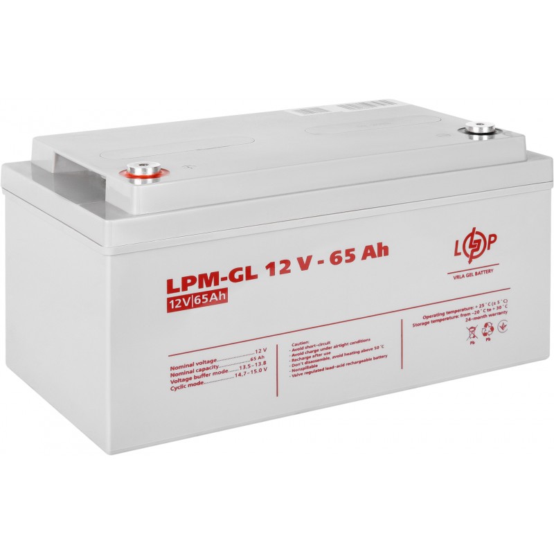 Акумуляторна батарея LogicPower 12V 65AH (LPM-GL 12 - 65 AH) GEL