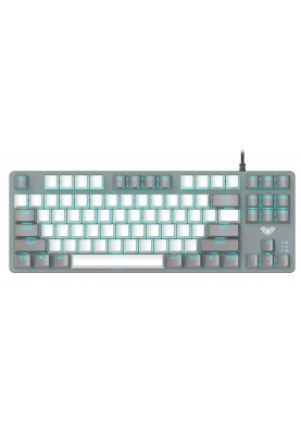 Клавіатура Aula Mechanical F3287 White/Grey keycap KRGD blue (6948391240688)