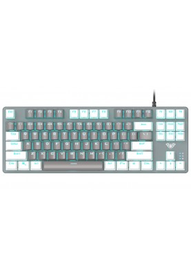 Клавіатура Aula Mechanical F3287 Grey/White keycap KRGD blue (6948391240954)
