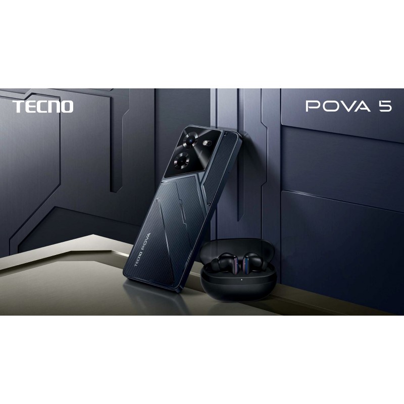 Смартфон Tecno Pova-5 (LH7n) 8/256GB Dual Sim Mecha Black (4894947000485)