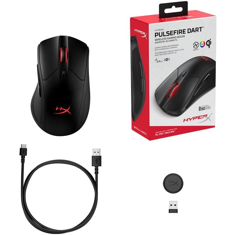 Миша бездротова HyperX Pulsefire Dart Black (4P5Q4AA)