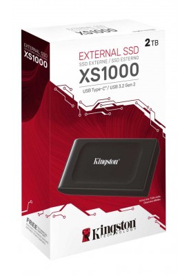 Накопичувач зовнішній SSD Portable USB 2.0ТB Kingston SXS1000 Black (SXS1000/2000G)