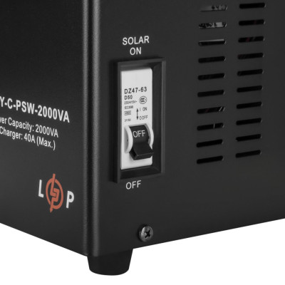 Сонячний інвертор (ДБЖ) LogicPower LPY-С-PSW-2000VA (1400Вт) MPPT 24V (LP4126)