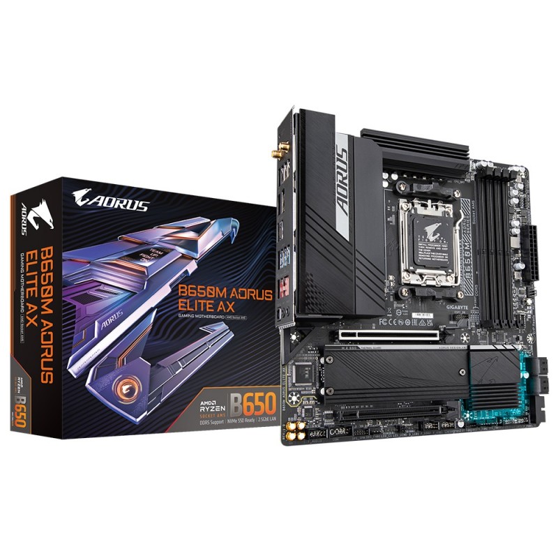 Материнська плата Gigabyte B650M Aorus Elite AX Socket AM5