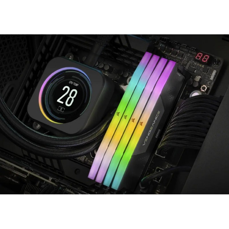 Модуль пам`ятi DDR5 2x16GB/5200 Corsair Vengeance RGB Black (CMH32GX5M2B5200Z40K)