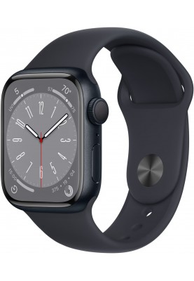 Смарт-годинник Apple Watch Series 8 GPS 41mm Midnight Aluminium Case with Midnight Sport Band - Regular (MNP53UL/A)