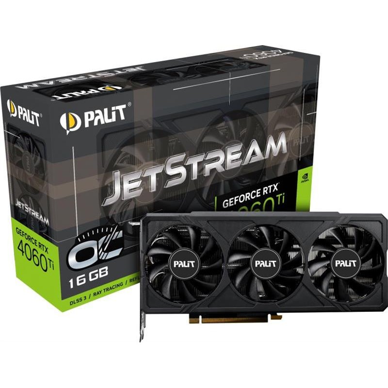 Відеокарта GF RTX 4060 Ti 16GB GDDR6 JetStream OC Palit (NE6406TU19T1-1061J)