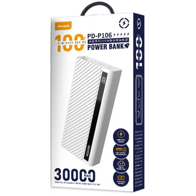 Універсальна мобільна батарея Proda PD-P106 30000mAh White (PD-P106-WH)