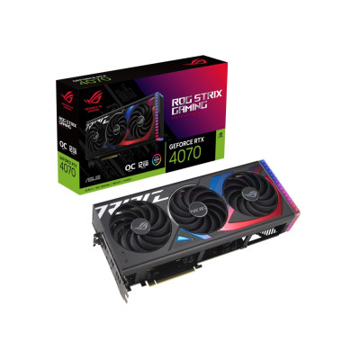 Відеокарта GF RTX 4070 12GB GDDR6X ROG Strix Gaming OC Asus (ROG-STRIX-RTX4070-O12G-GAMING)