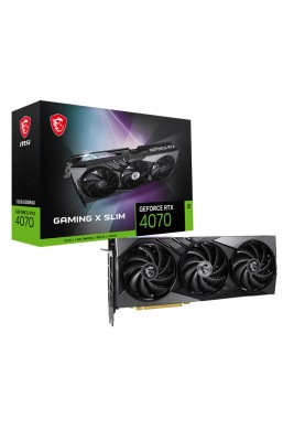 Відеокарта GF RTX 4070 12GB GDDR6X Gaming X Slim MSI (GeForce RTX 4070 GAMING X SLIM 12G)