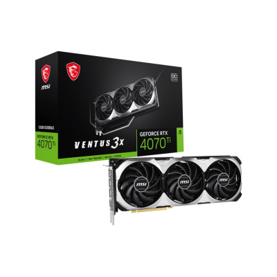 Відеокарта GF RTX 4070 Ti 12GB GDDR6X Ventus 3X E OC MSI (GeForce RTX 4070 Ti VENTUS 3X E 12G OC)