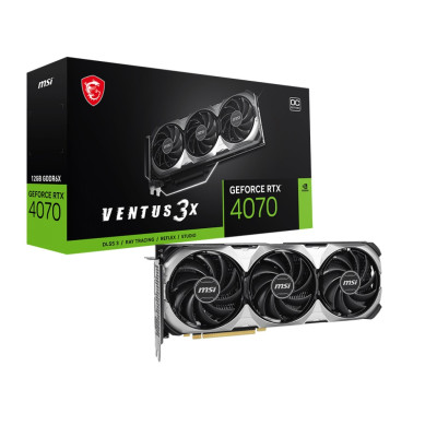 Відеокарта GF RTX 4070 12GB GDDR6X Ventus 3X E OC MSI (GeForce RTX 4070 VENTUS 3X E 12G OC)