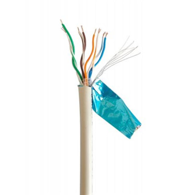 Кабель вита пара Cablexpert FTP (FPC-5004E-L) CAT5e, алюміній під міддю (CCA з AWG24), багатожильний, екранований фольгою, 305м